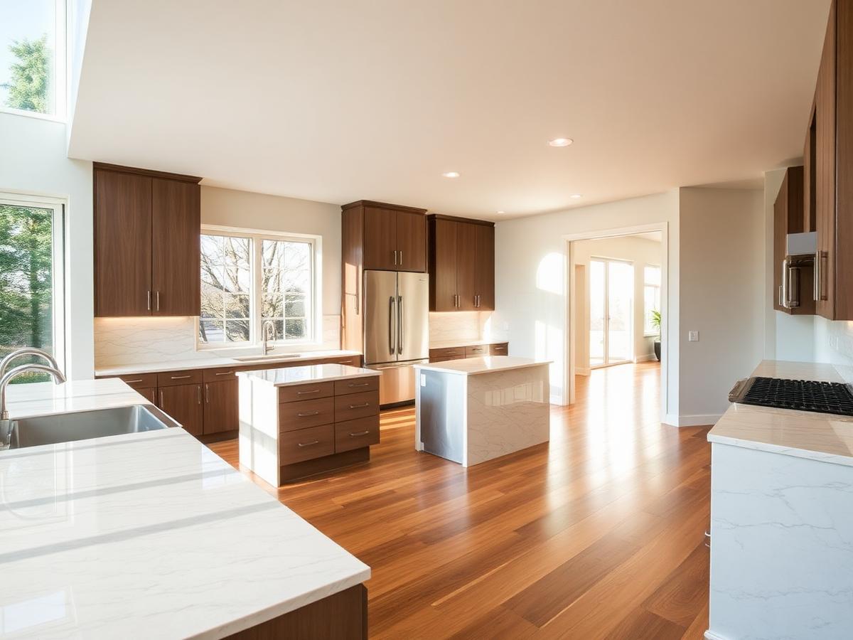 Pristine luxury home interior cleaned by professionals
