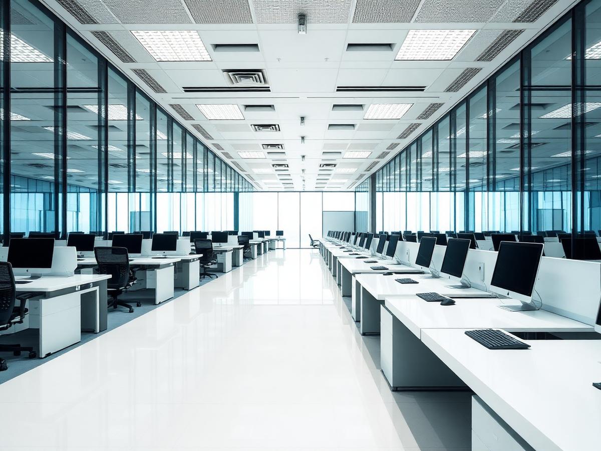 Spotless modern corporate office after professional cleaning
